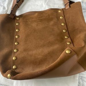 Tory Burch, Rowan Suede oversized tote, color pueblo